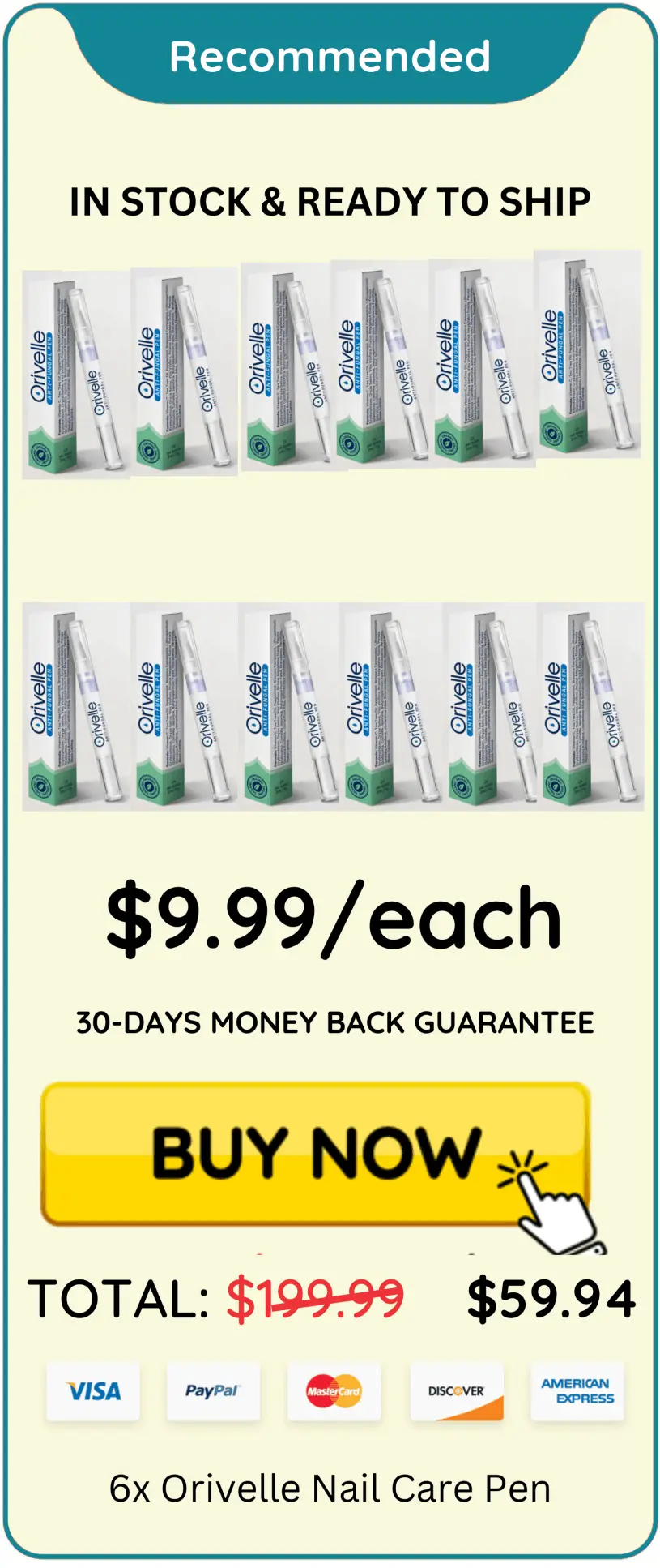 Orivelle Nail Fungus Pen offer package pricei – Orivelli